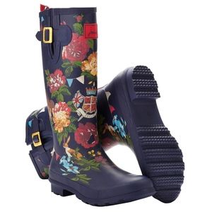 Joules Jubilee Welly Rainboot Playful Print - RARE
